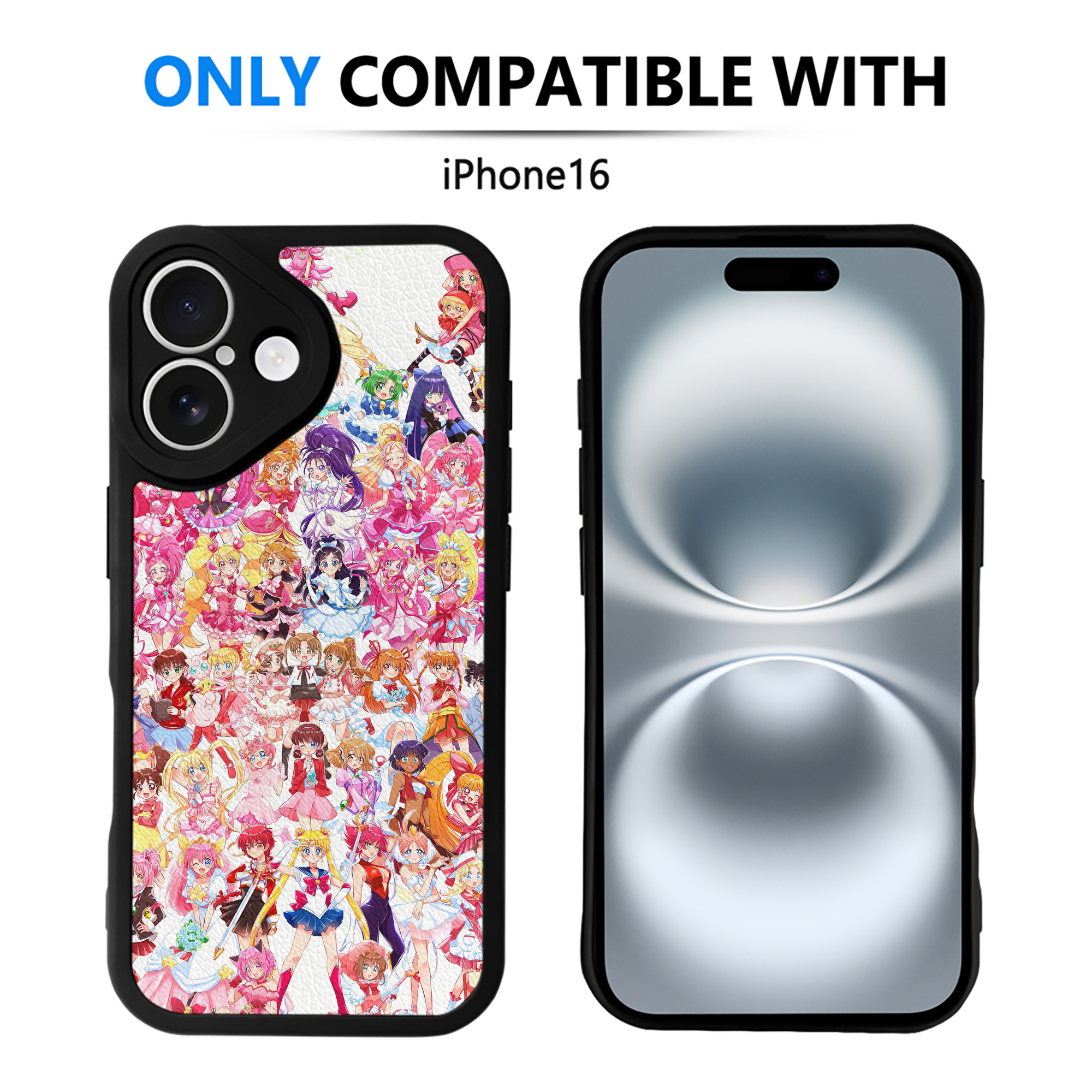 （画像用） 美少女戦士セーラームーン Sailor Moon 【iPhone 16シリーズ対応】シリコンスマホケース（レザー調） 材質：シリコン
